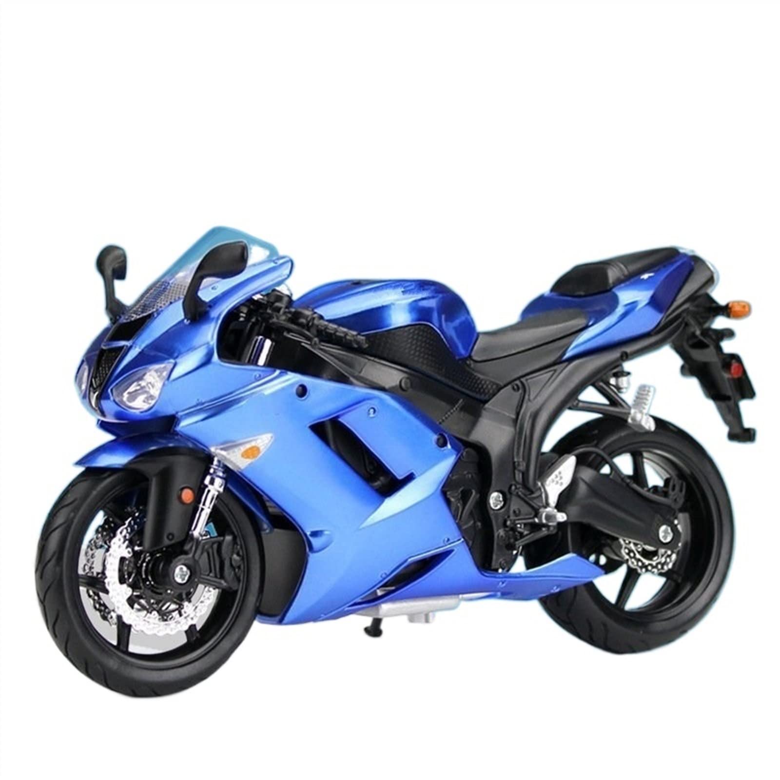SEYXF Motorbike Toy for Kawasaki Ninja ZX-10R Motorcycle Desktop Display Model Diecast Metal Toy 1/12(Blue)