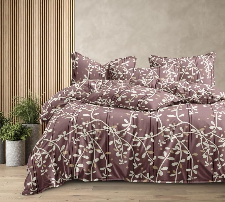 Super Quality Glace Cotton Quilt Cover/Duvet Cover/rajai/ 210 Thread Count, Zipper Closure (Size 90X100) Inches Set of 1 (AC) 65