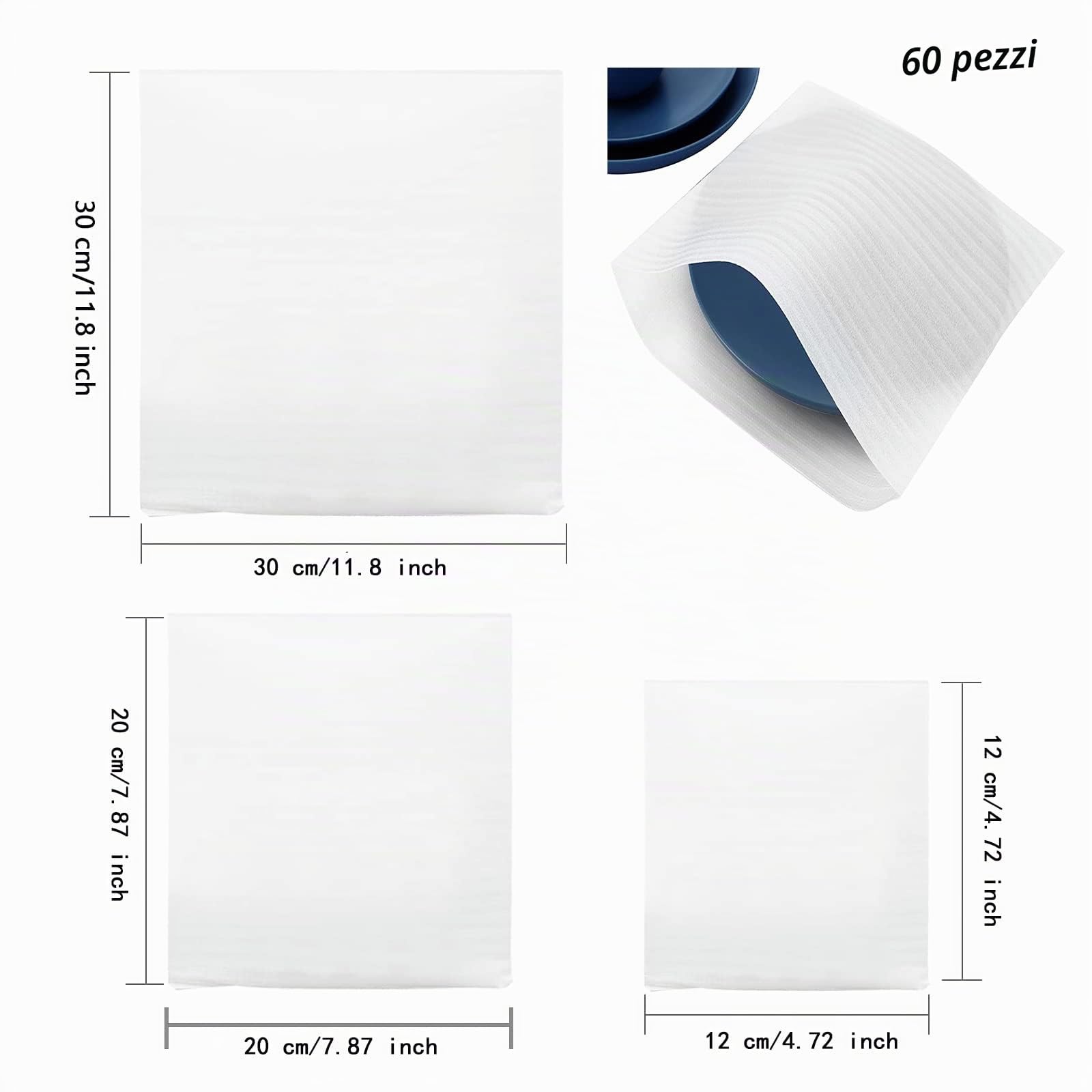 60 Pezzi Pluriball Imballaggi In Schiuma Imballaggio Per Spedizioni Pellicola A Bolle Materiale Da Imballaggio, Pluriball Foglio Gommapiuma Per Vetri, Mobili, Porcellane E Stoviglie (3 Misure)