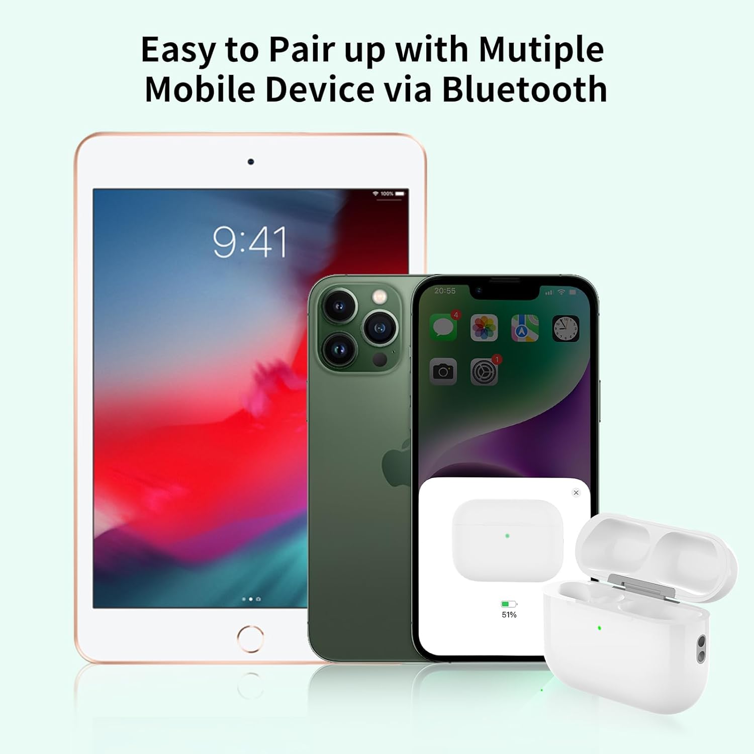 Wireless Charging Case Compatible with AirPods Pro 3, USB-C Port Airpods Pro 3 Charging Case Replacement, No Earbuds - Image 3