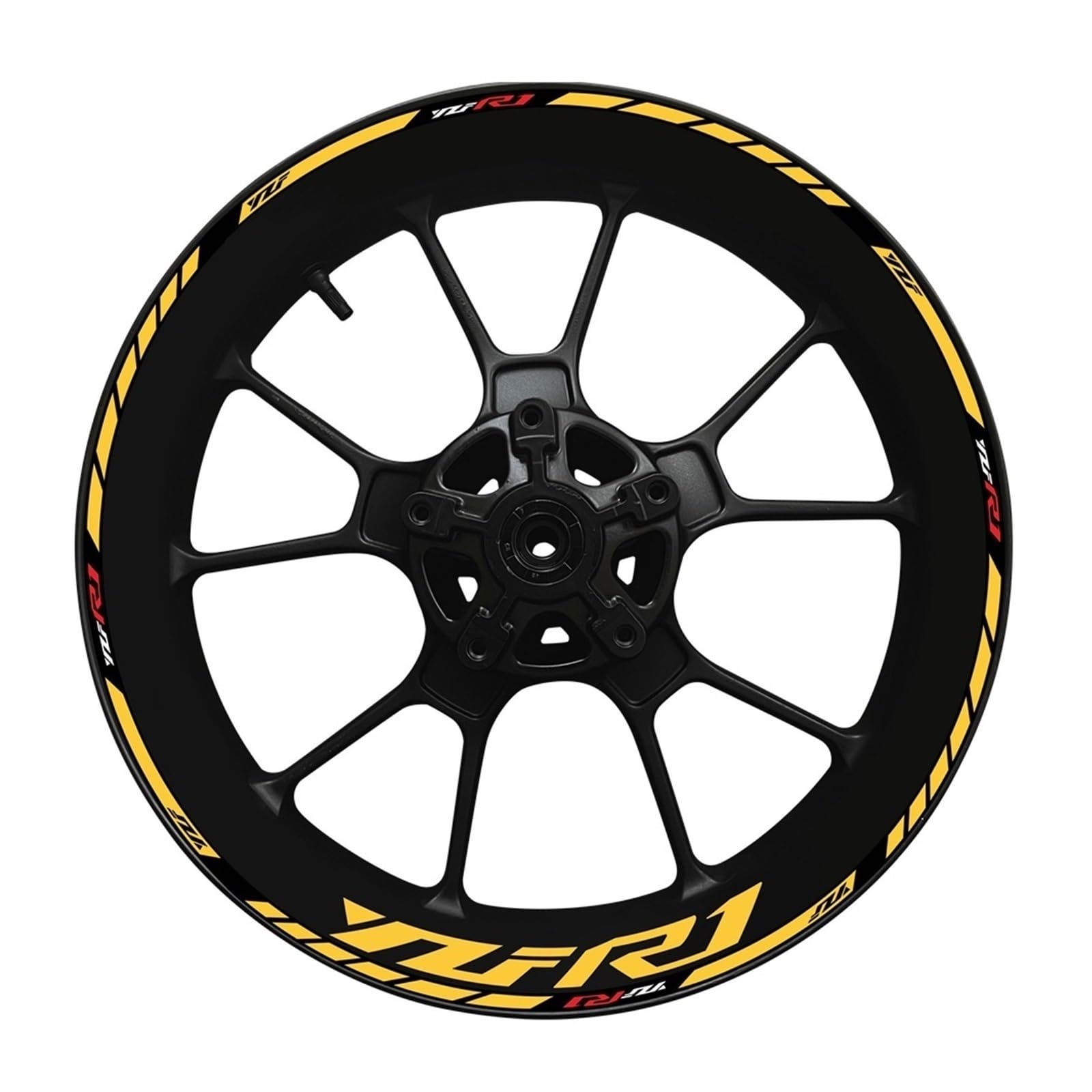 Motorcycle Thickened Edge Outer Ring Reflective Sticker Stripe Wheel Decals for Yamaha YZF R1 Motorbike(Color6)