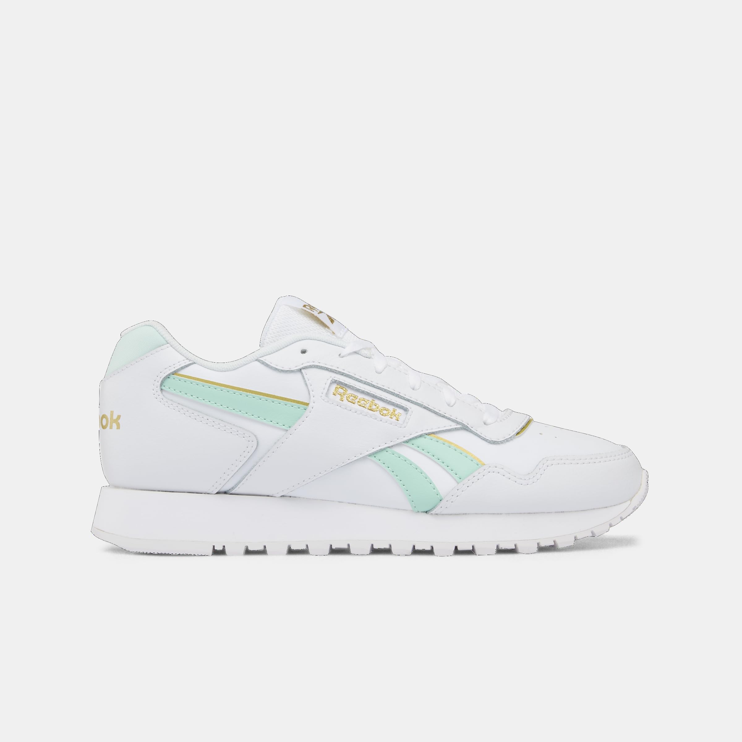 Reebok Women's Glide Trainers, White/White/Glitch Aqua, 40 EU, White Glitch Aqua, 8 UK