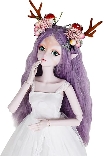 Proudoll Muñeca BJD de 13 de 23.6 in, 24 pulgadas, juguete de alce articulado con bola, muñecas SD, figuras de acción de hada de alce con orejas de