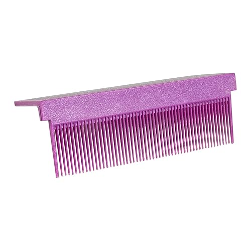 TOOYFUL Peine alisador de barbero para alisar el cabello, plancha plana tipo V, morado, 3.7 x 1.3 x 1.3 in