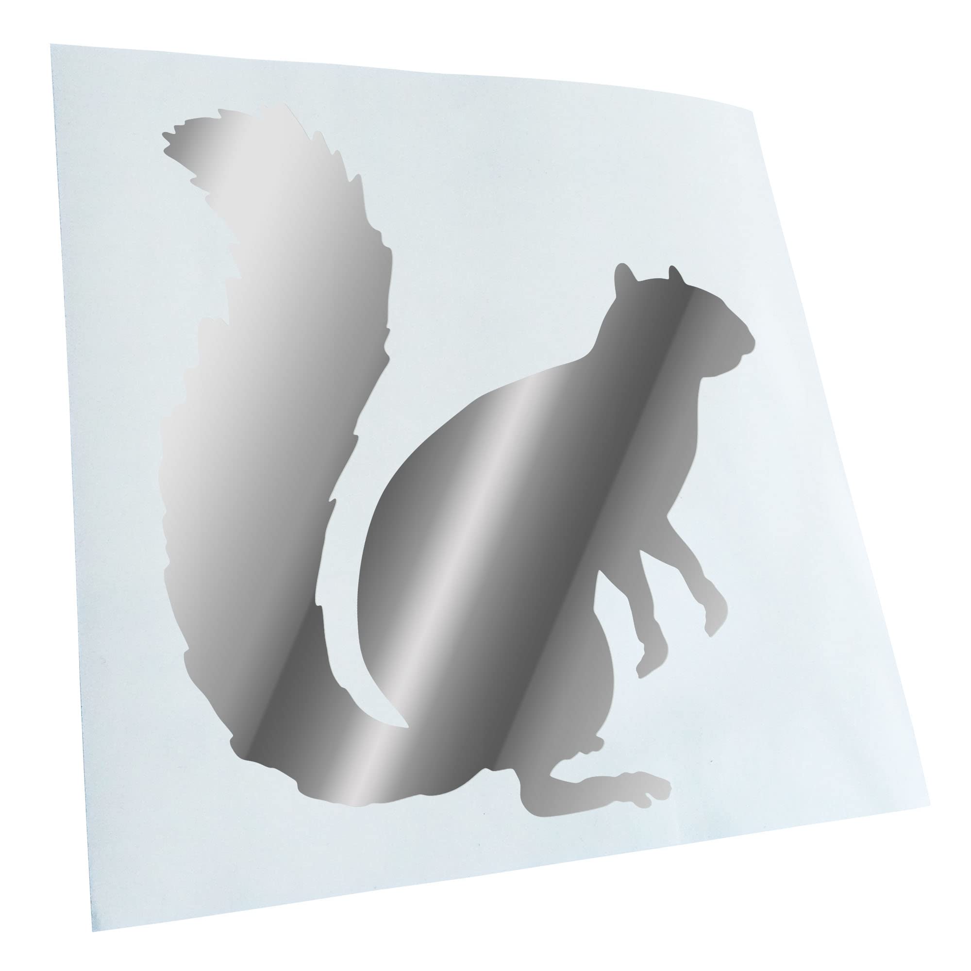 Kiwistar Chrome-99 - Car Sticker - Chrome - 11 X 10 Cm Squirrel - Squirrel - Rear Window Car Sticker Weatherproof For Car Truck Moped Truck - Sticker Exterior Self-Adhesive Tuning Accessories For Windows