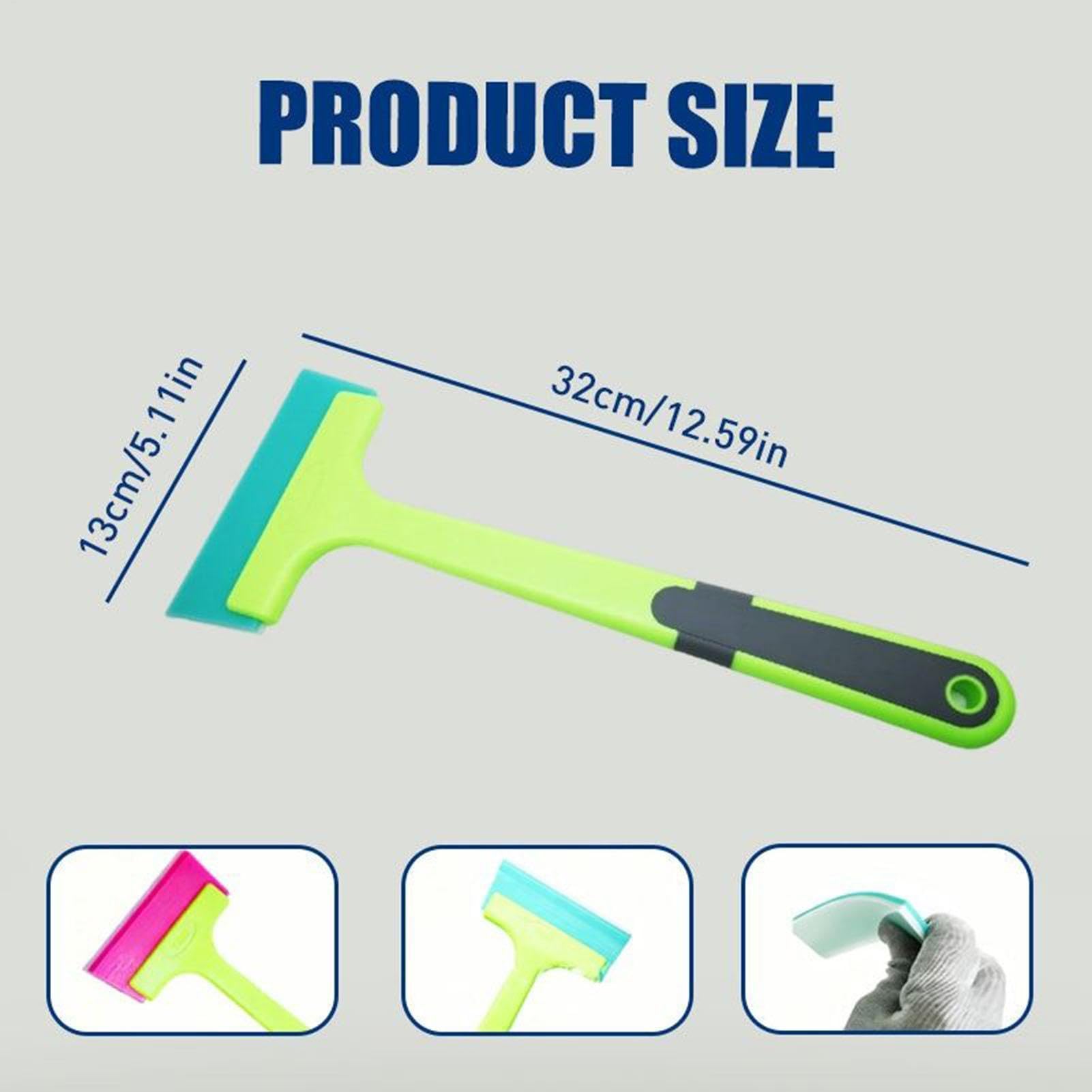 Escobilla De Goma para Película Automática: Tintado De Lunas De Automóvil, Kit De Escobilla De Goma, Herramienta para Tendón De Res De Pom con Doble Filo, Mango Ergonómico, Uso Cómodo, Instalaci