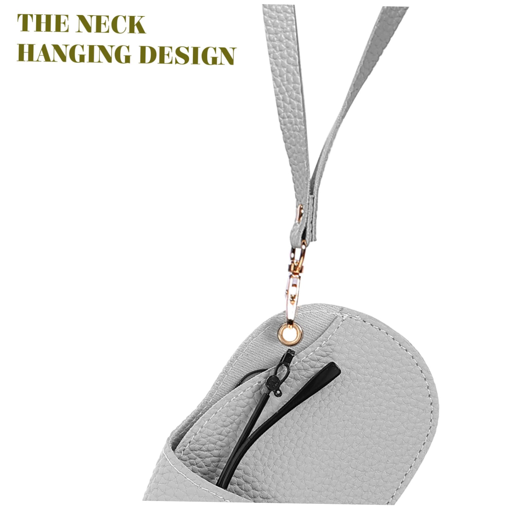 minkissy Portatile per Occhiali Sole Astuccio Appendibile Similpelle e Antigraffio Design Compatto per Viaggi