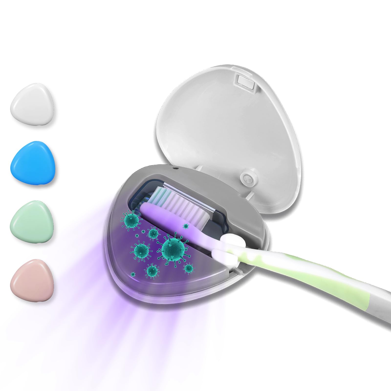 taishan uv sanitizer toothbrush caserechargeable portable mini holder with mirrorfits all toothbrushes for electric and manualsafety feature home travel