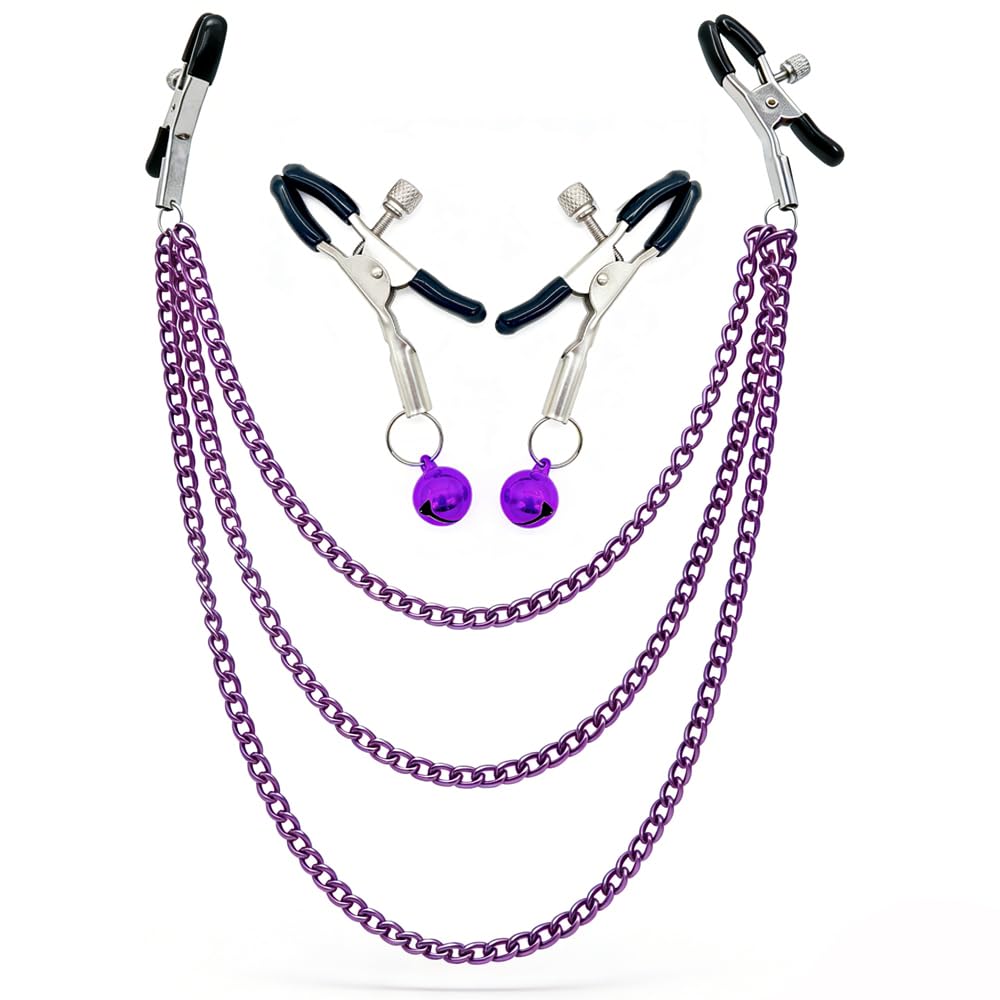 BDSM Nipple Toys 3Pcs Nipple Clamps Adjustable Metal Nipple Clips Sexual Pleasure Tools Breast Flirting Stimulation Nipple Rings