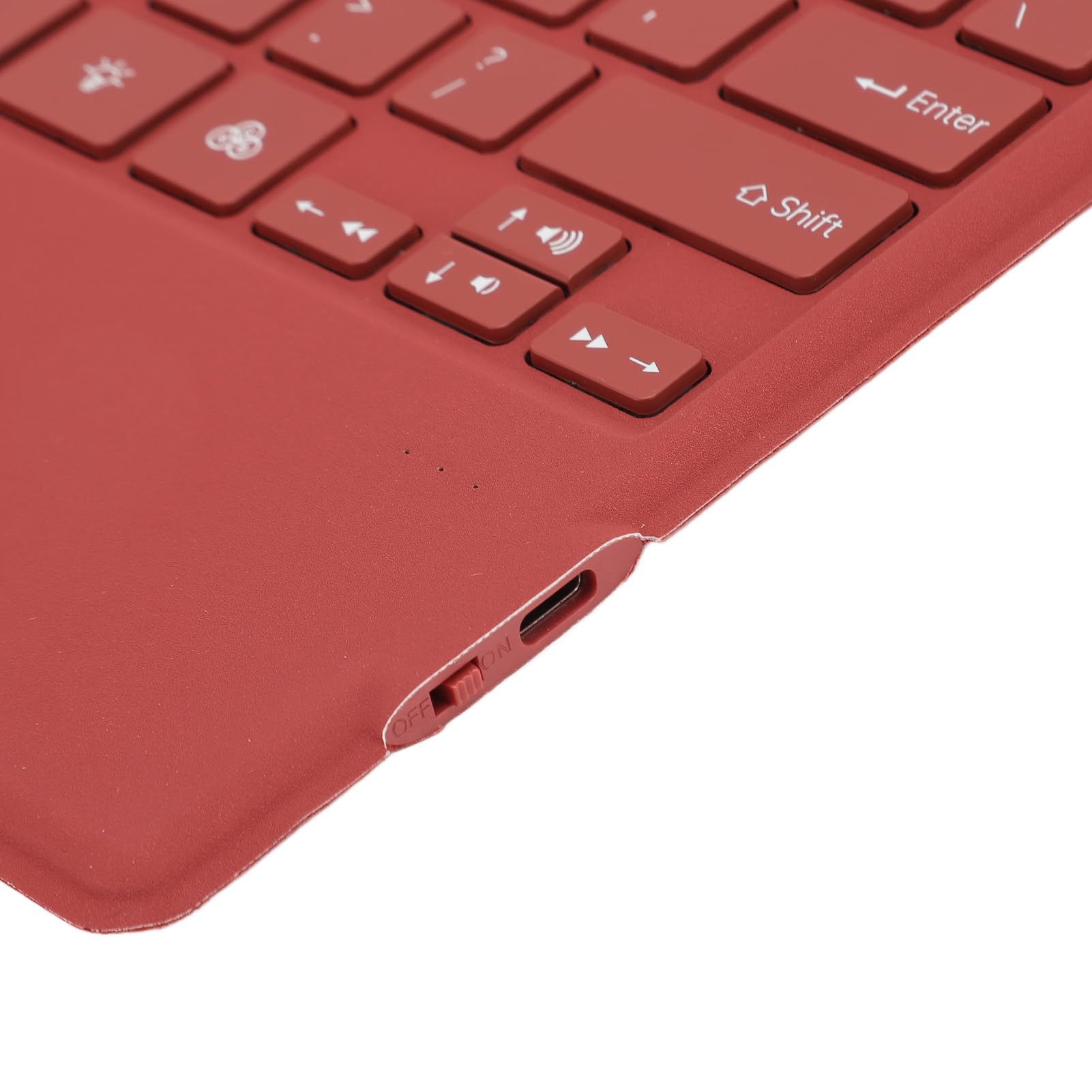 Tastiera magnetica colorata per tablet Pro 3 4 5 6 7, multi-touchpad per impiegati ricaricabili (rosso)