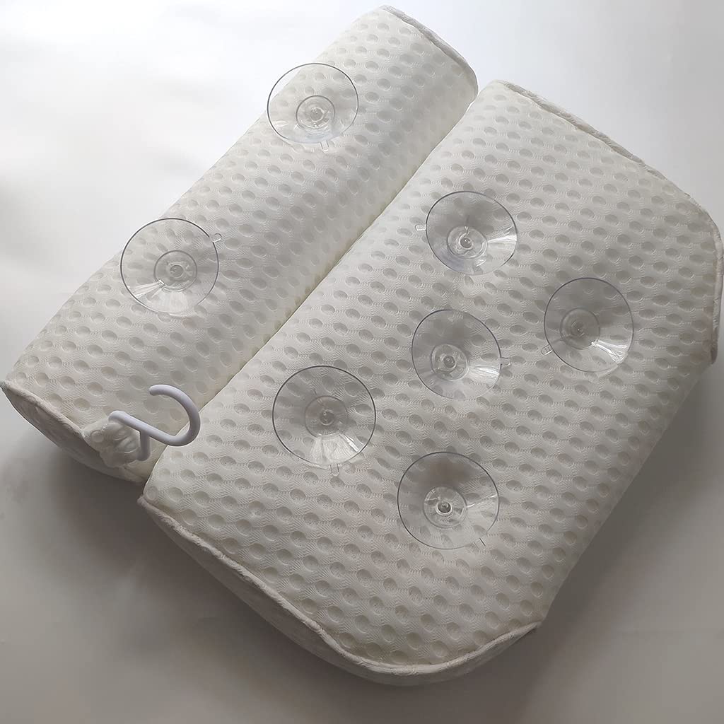 Cuscino da bagno ad aria per poggiatesta e collo con ventosa