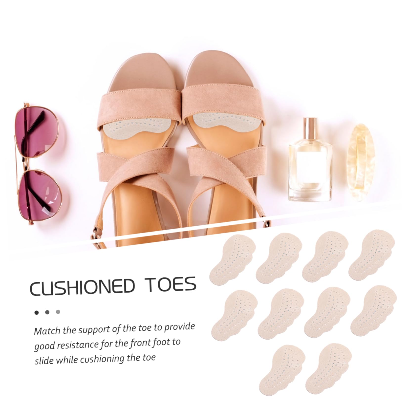 FRCOLOR 25paare Rutschfeste High Heel Fersenkissen Halbschuhpolster Für Komfort Atmungsaktive Vorderfußpolster Für Hohe Absätze Für Sommer