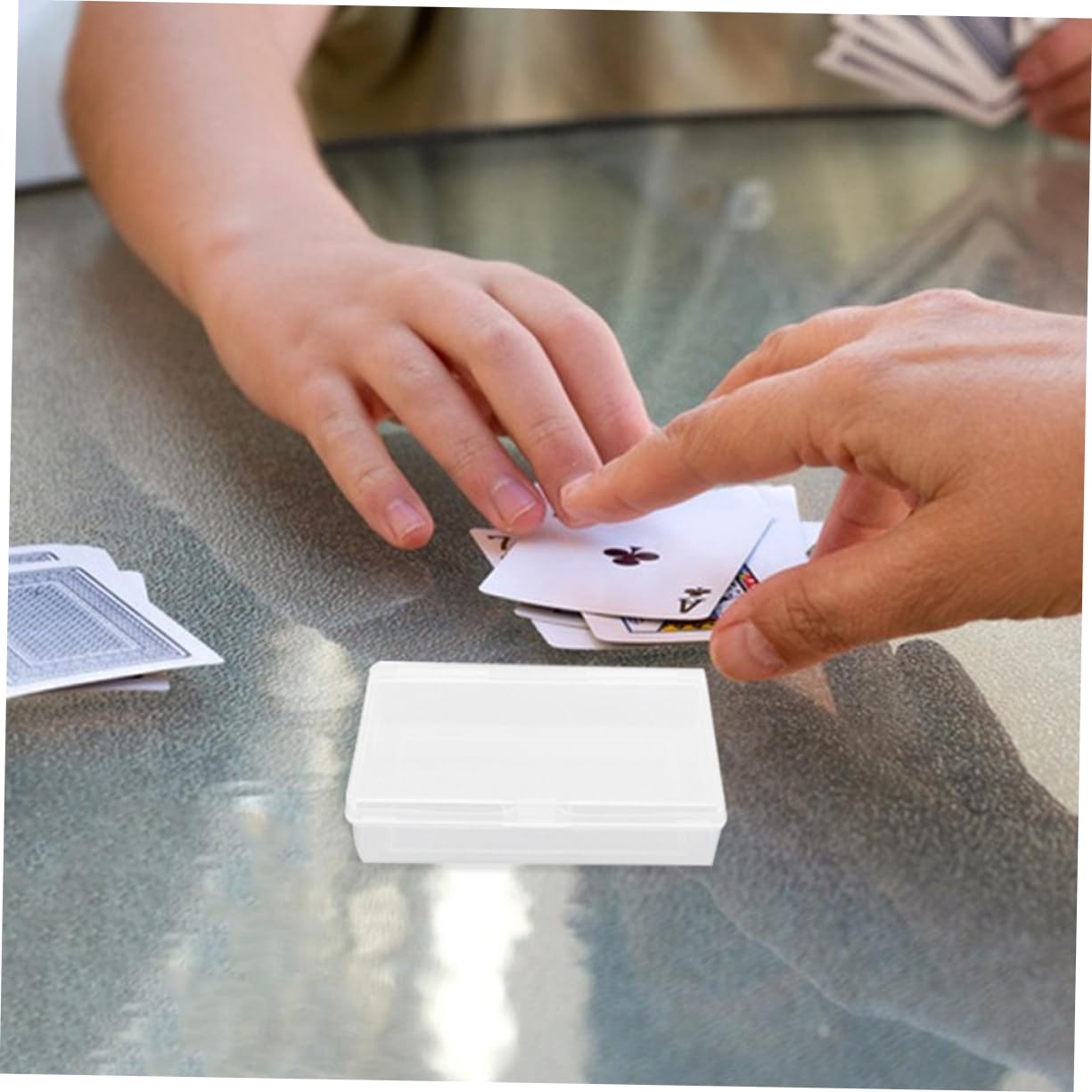 WOONEKY 12pezzi Scatole Trasparenti in Plastica Vuote Per Carte Da Gioco Custodia Carte Plastica Contenitore Per Trasparente Organizer Per Scatole Da Poker