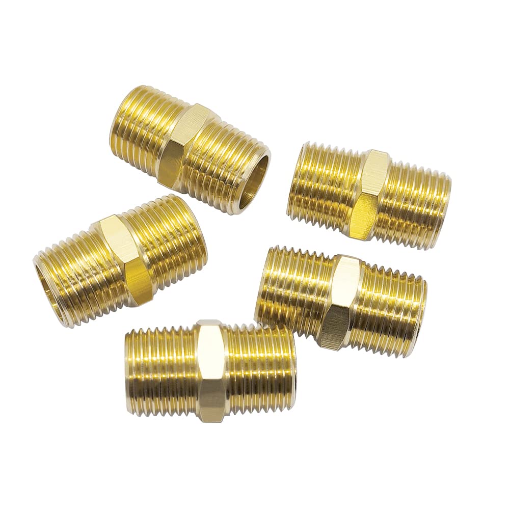 3/8" Schlauchstangenbogen Auf 1/2" NPT Stecker – Messing-Fitting Für Wasser, Gas, Luft, Kraftstoff