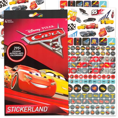Disney Cars Potty Training Stickers Bundle - Over 295 Reward Stickers for Toddlers Featuring Lightning McQueen, Jackson Storm, Cruz Ramirez, More |...