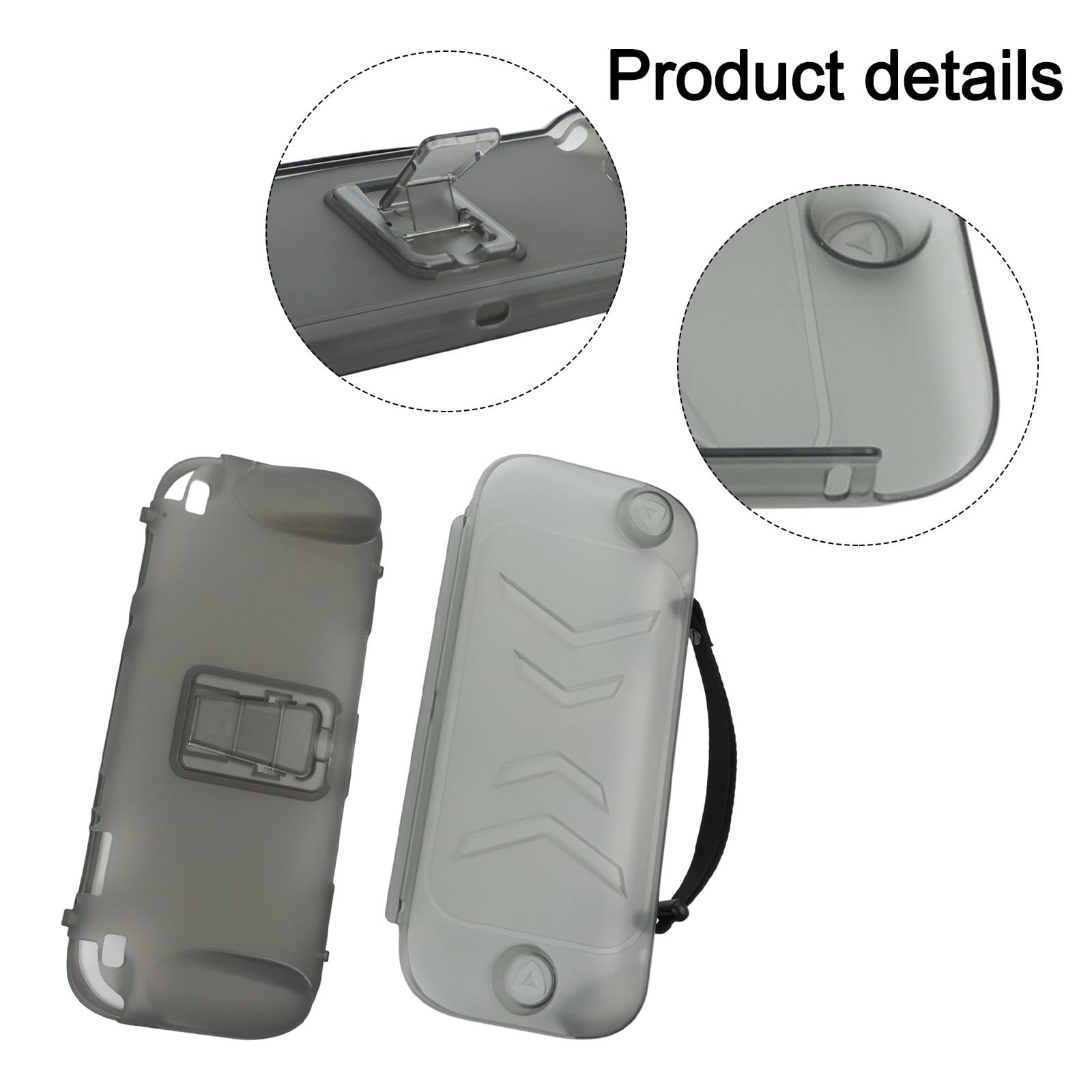Custodia anteriore staccabile per Nintendo Switch 2 - ABS protettivo+per TPU Design con per viaggi di dimensioni compatte, nero