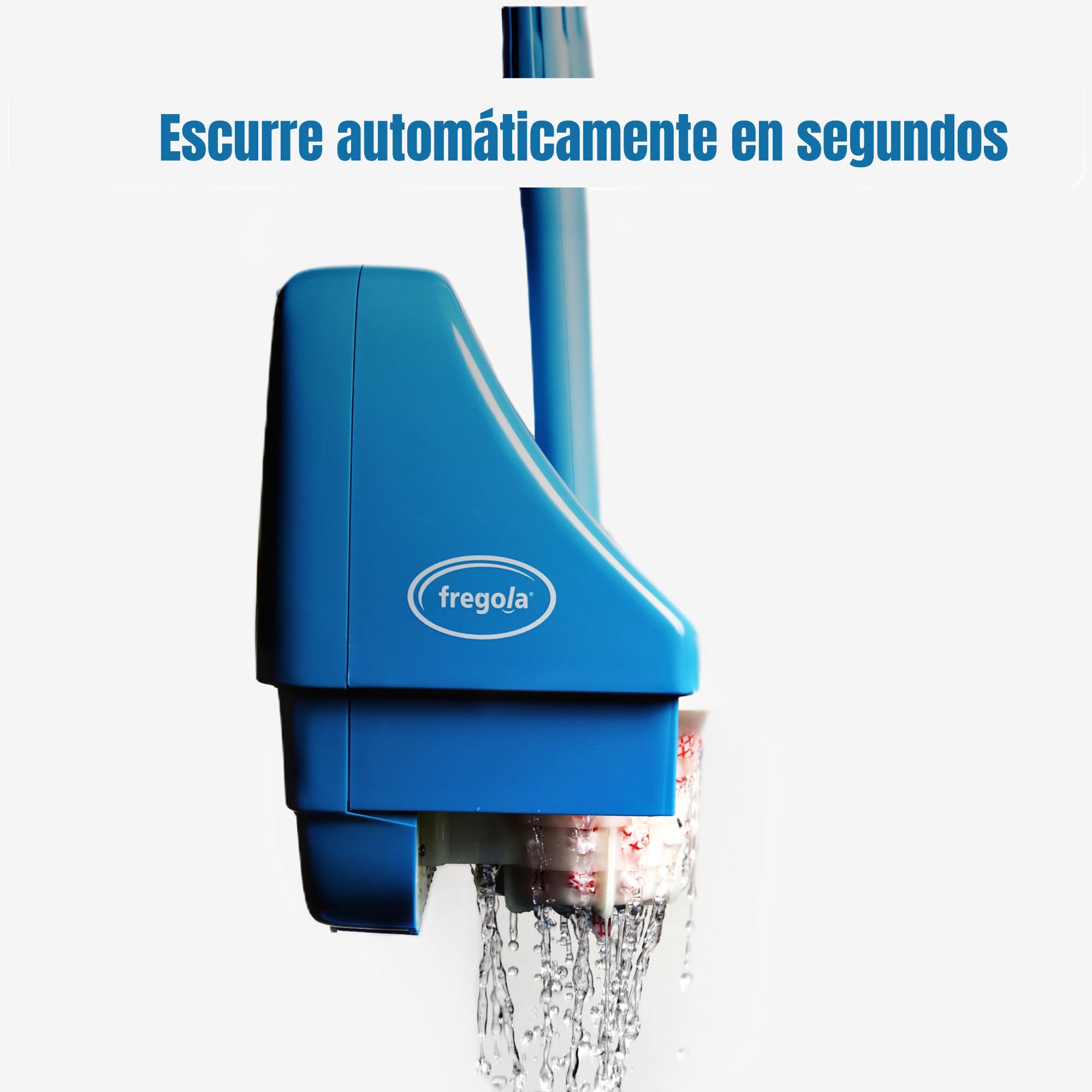 Fregola Kit – Escurre la fregona sin Esfuerzo ni Dolor | Escurridor automático ergonómico con batería | Sin Pedal ni presión Manual | Uso doméstico y Profesional