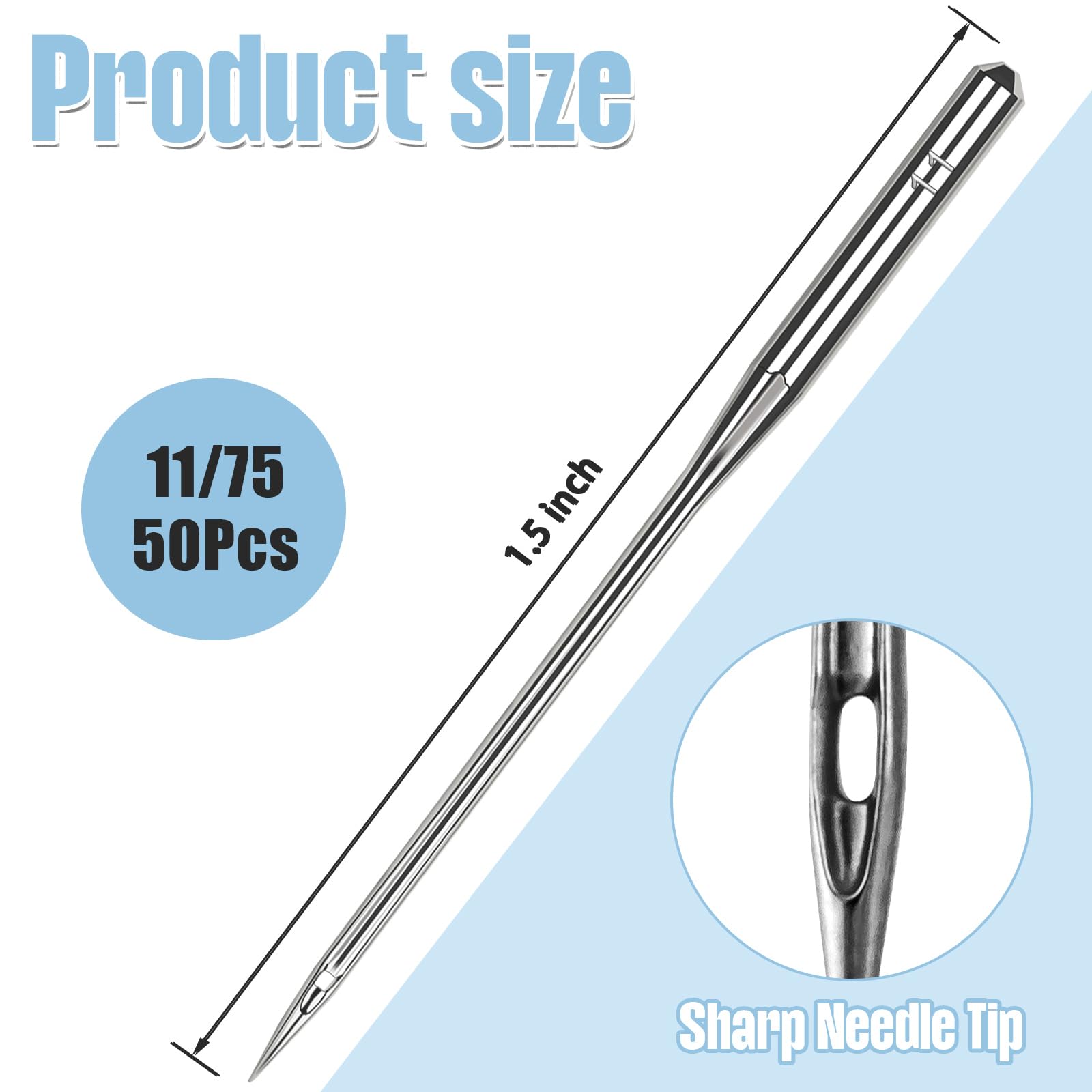 εïз の〜んびり εïз Amazon.com: 50 Pcs Size 75/11 Embroidery Needles, 130/705H HAx1