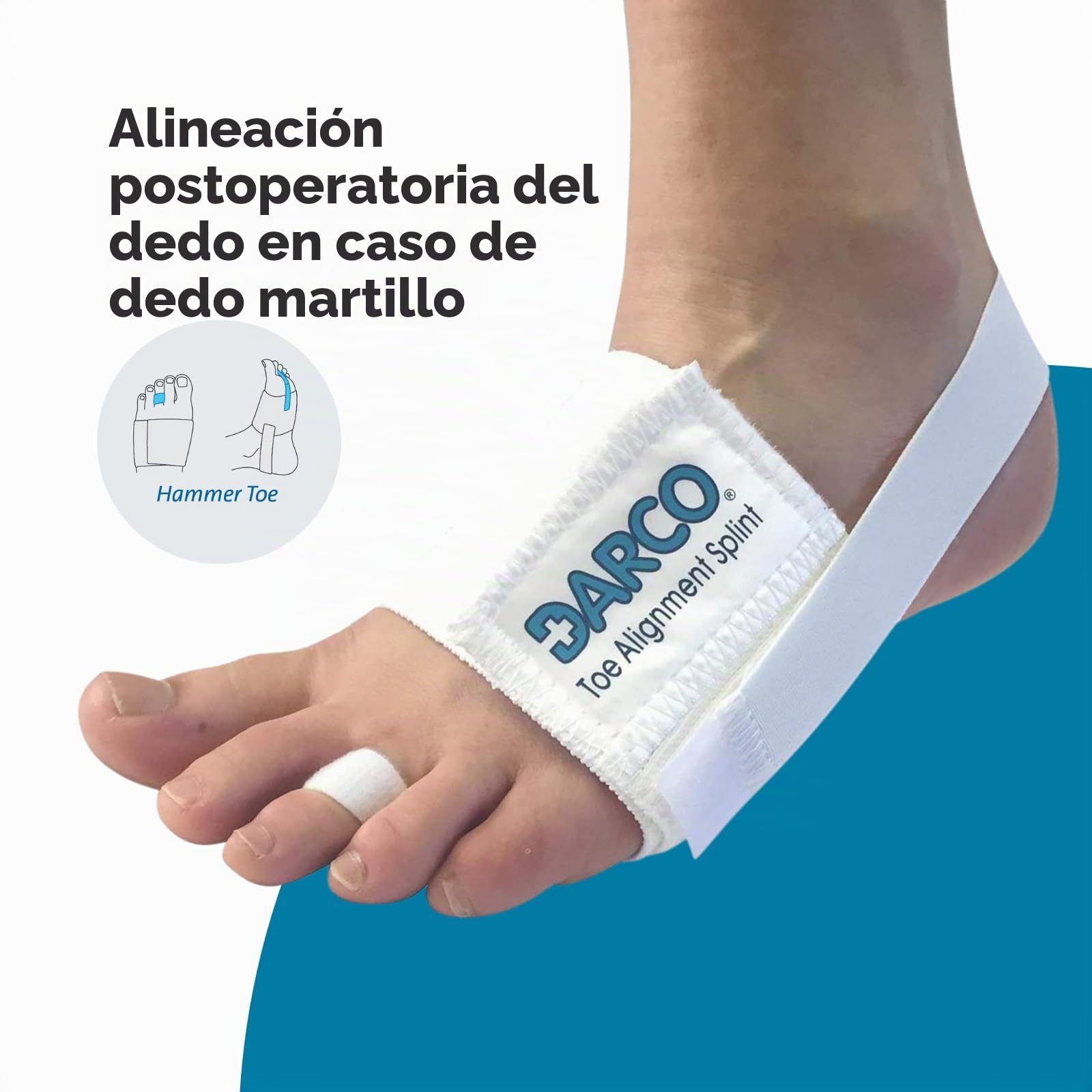 Darco - Férula de alineación, color blanco, de perfil bajo, tamaño único