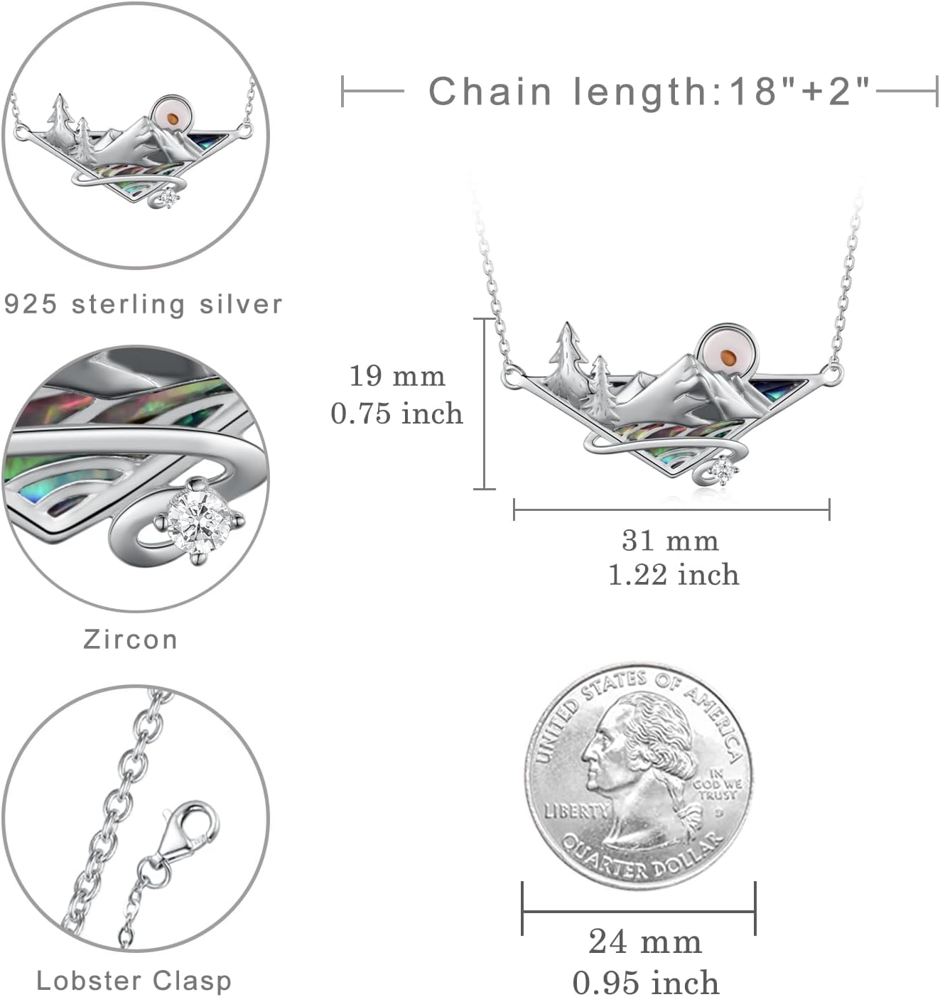 Mustard Seed Necklace Mountain Necklace 925 Sterling Silver Highs and Lows Necklace Mustard Seed Jewelry Gifts for Women Hikers Climbers and Nature Lovers