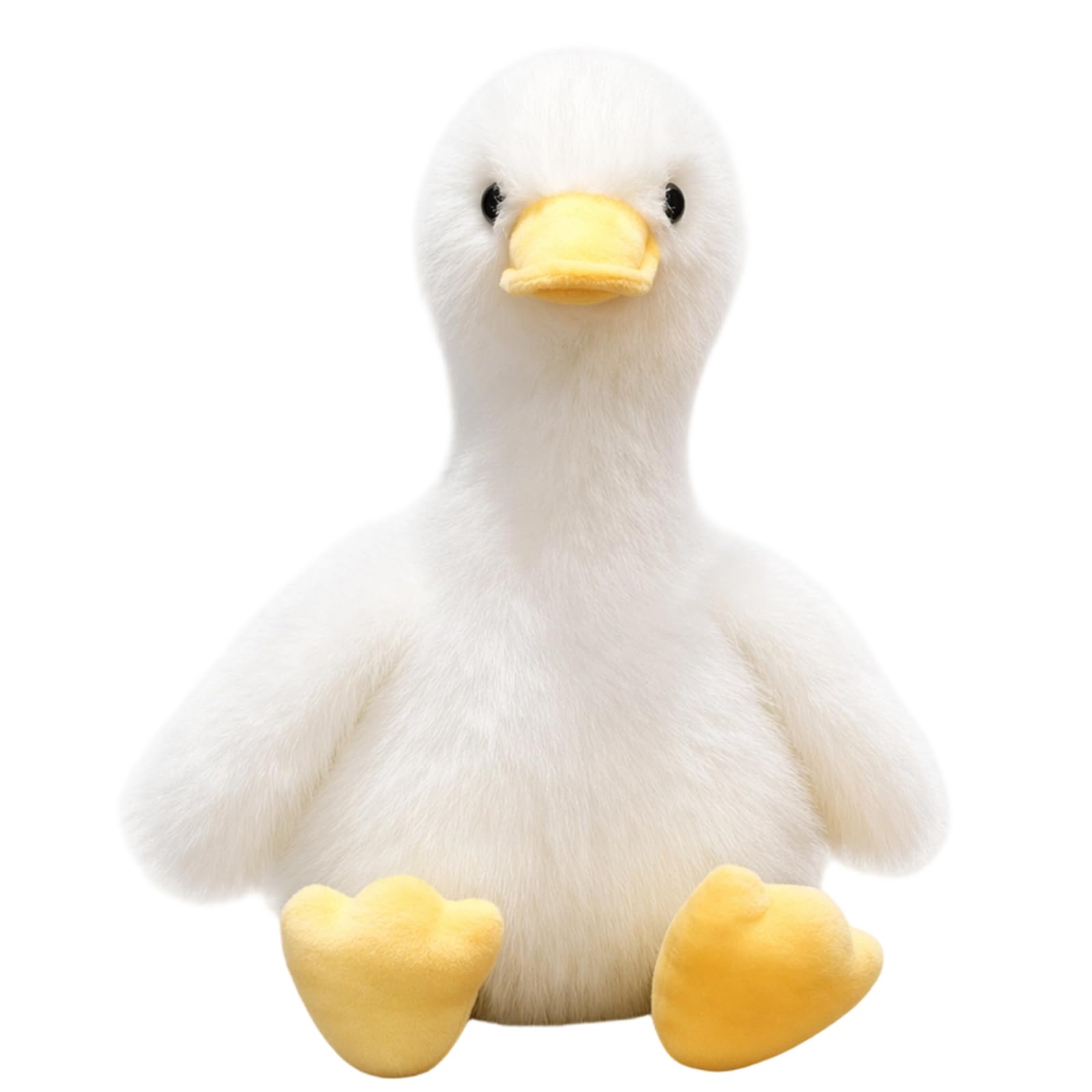 EujRcf Duck Teddy Plush Toy, 35cm Sitting Duck Plush, Fluffy Soft Duck Plush for Bedtime Cuddling Travel Comfort, Excellent Gift