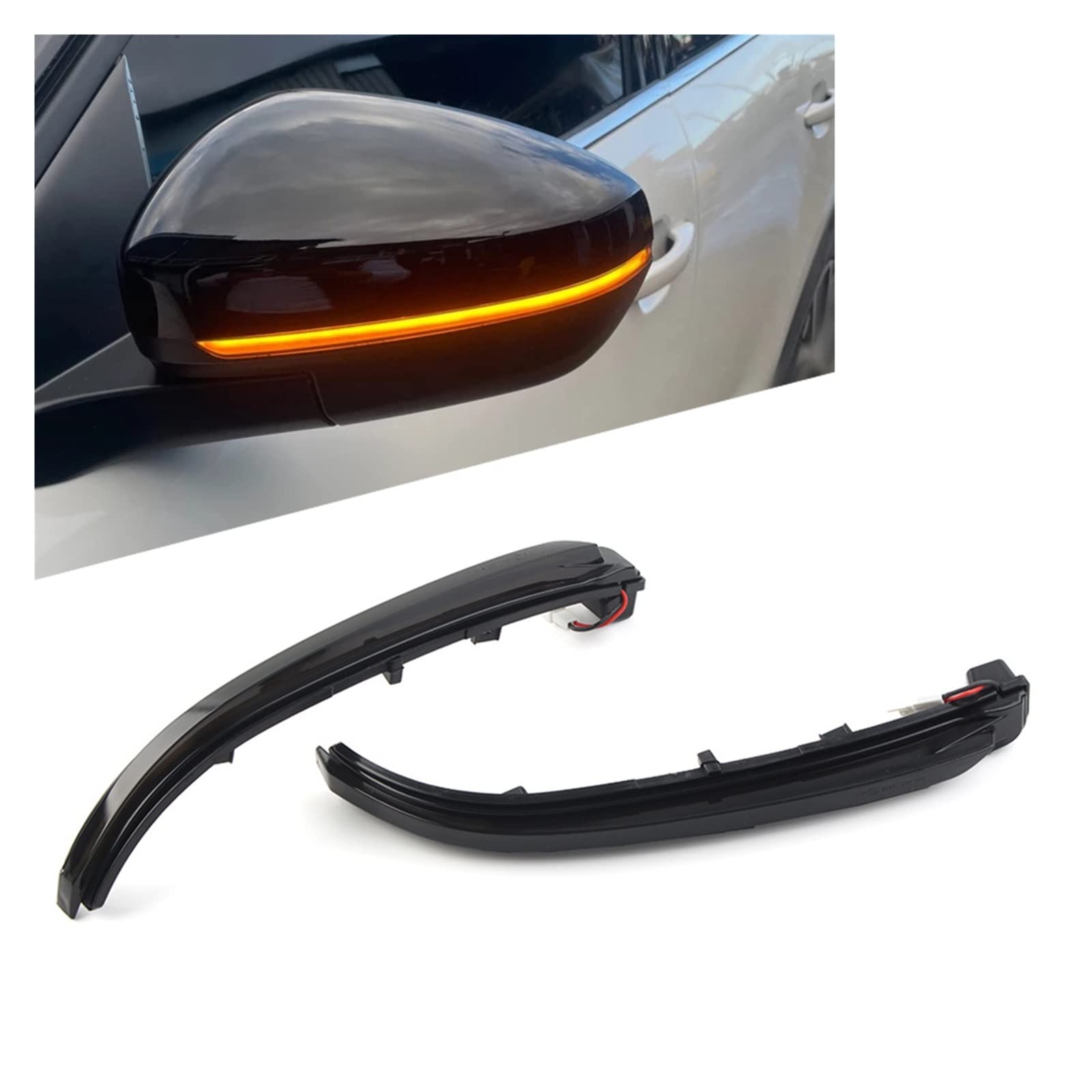 ウインカー 1 ペアダイナミックブラックレンズ LED サイドウイング