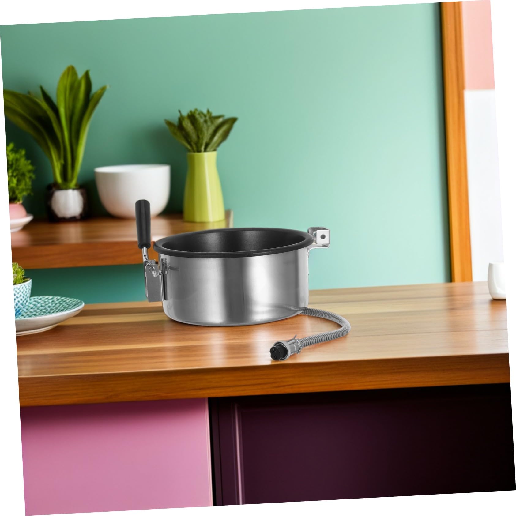 Sosoport Popcorn Ersatztopf 8 Oz aus Edelstahl und Aluminium mit Effizienter Gleichmäßiger Wärmeverteilung und Einfacher Reinigung für Familienabende und Partys