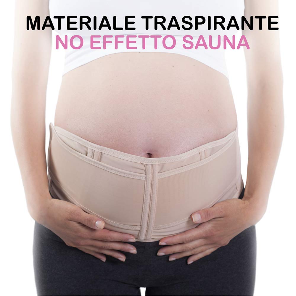 Faja de apoyo para embarazo, lumbar, ajustable, postparto, premamá, contenitiva, faja negra para maternidad, pabellón para después del parto, encinta transpirable Carne Talla única