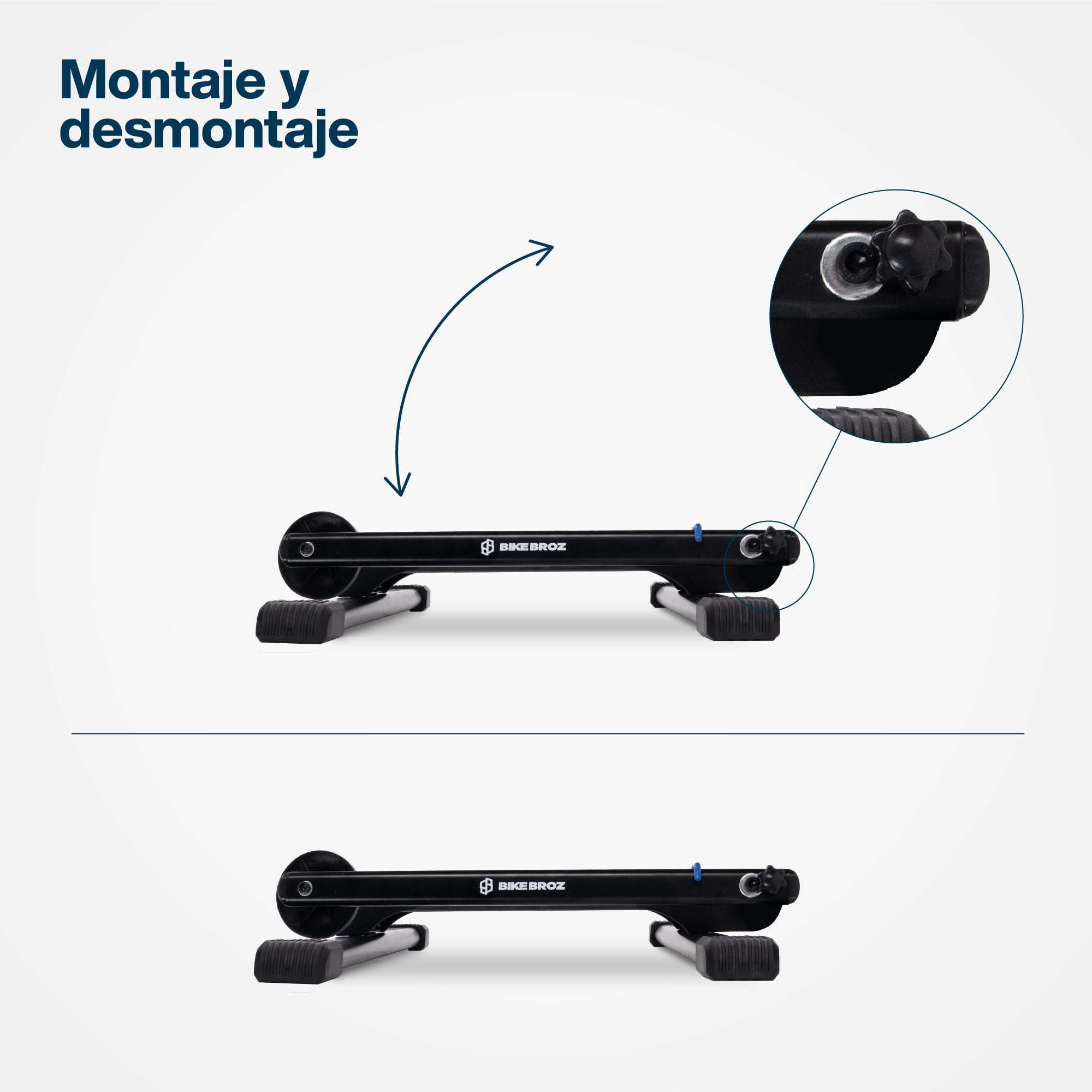 Soporte para Bicicleta de hasta 29 Pulgadas, Soporte para Rueda Delantera y Trasera con fijación al Suelo, Adecuado para Bicicleta de montaña, Bicicleta de Carretera, etc. Stanley Stand by BikeBroz