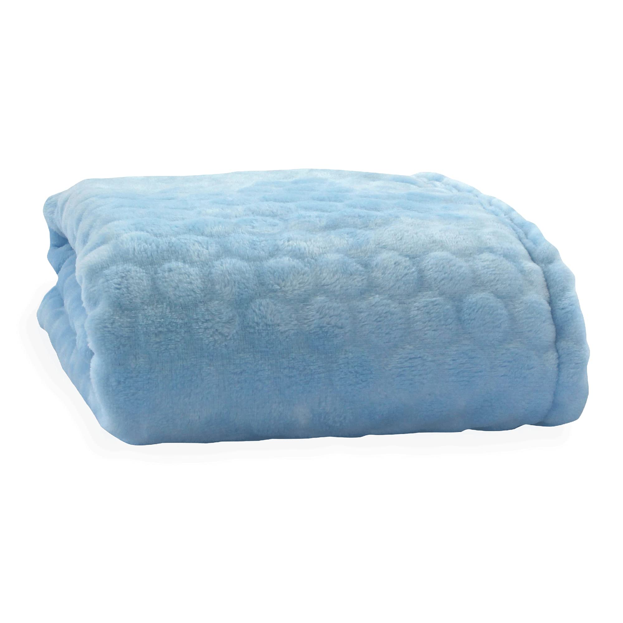 Clair de Lune Marshmallow Soft Baby Pram Blanket 90 x 70 cm (Blue)