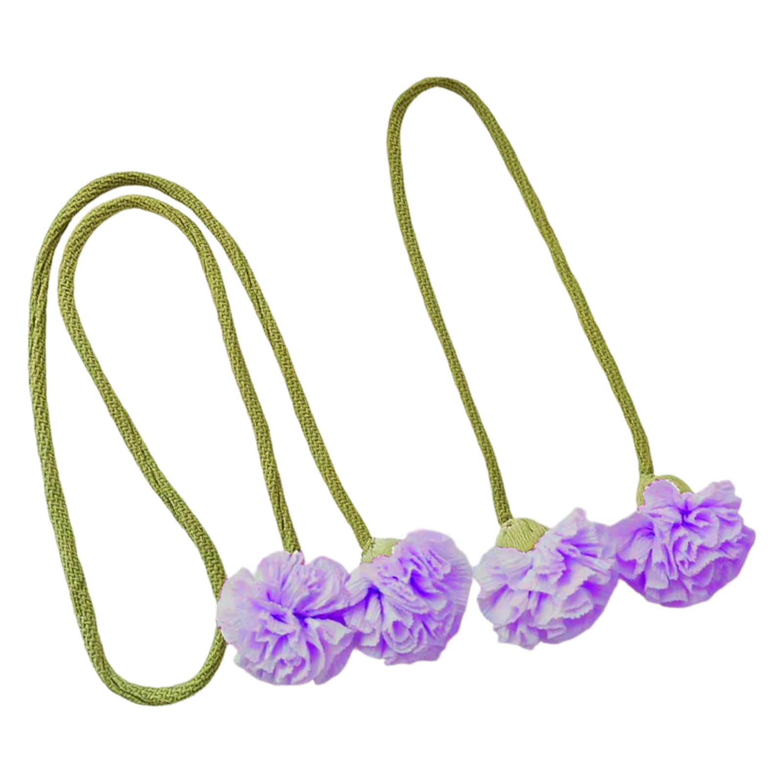 Jazuaiao 2Pcs Curtain Tieback Flower Window Curtain Bind Holdback Buckles Rope Drapery Holders Decorative Curtains Holdbacks Decorative Holdbacks
