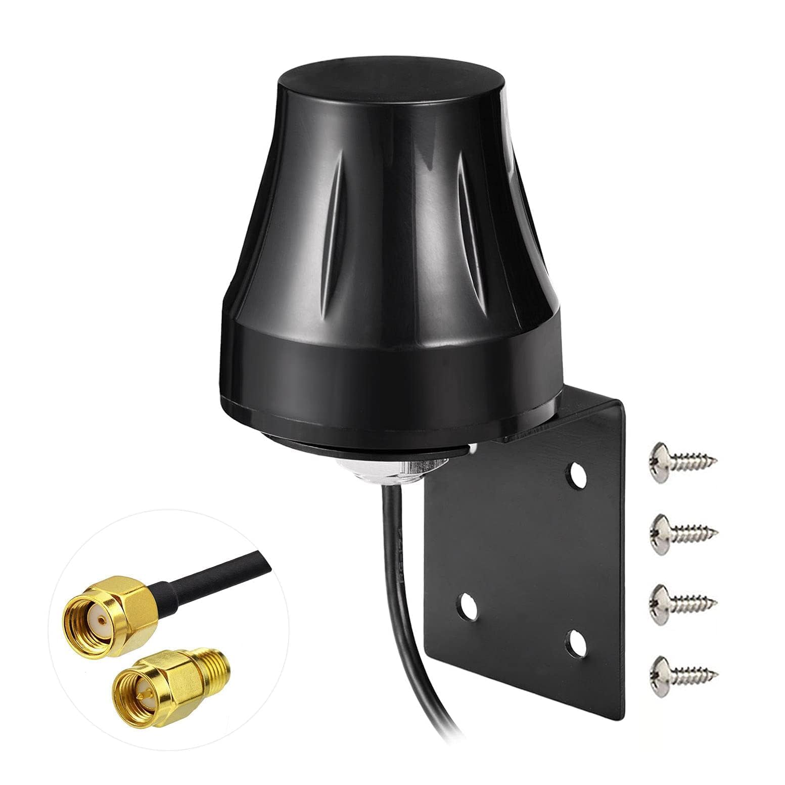 Bingfu Antenna WiFi Exterieur Bibanda 2,4 GHz 5,8 GHz 6dBi MIMO RP-SMA e SMA Omnidirezionale per Telecamera Wireless Esterno Router Amplificatore WiFi Videosorveglianza Scheda di Rete Monitor Energia