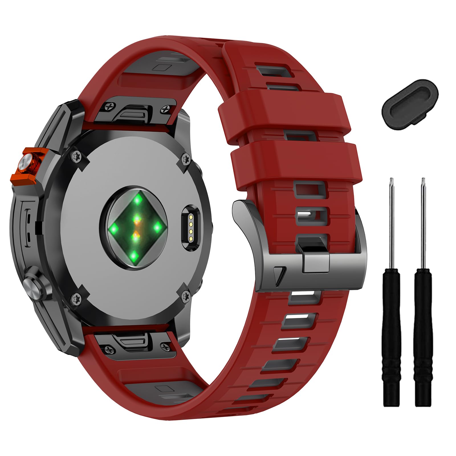 ZPJPPLX 20mm Quick fit band Compatible with Garmin Fenix 8 AMOLED-43MM/7S 6S Pro/7S/6S 5S/5S Plus Watch Band,Soft Silicone Straps for Approach S70 42mm/Descent Mk3 3i 43mm/Mk2S/epix Pro 42MM