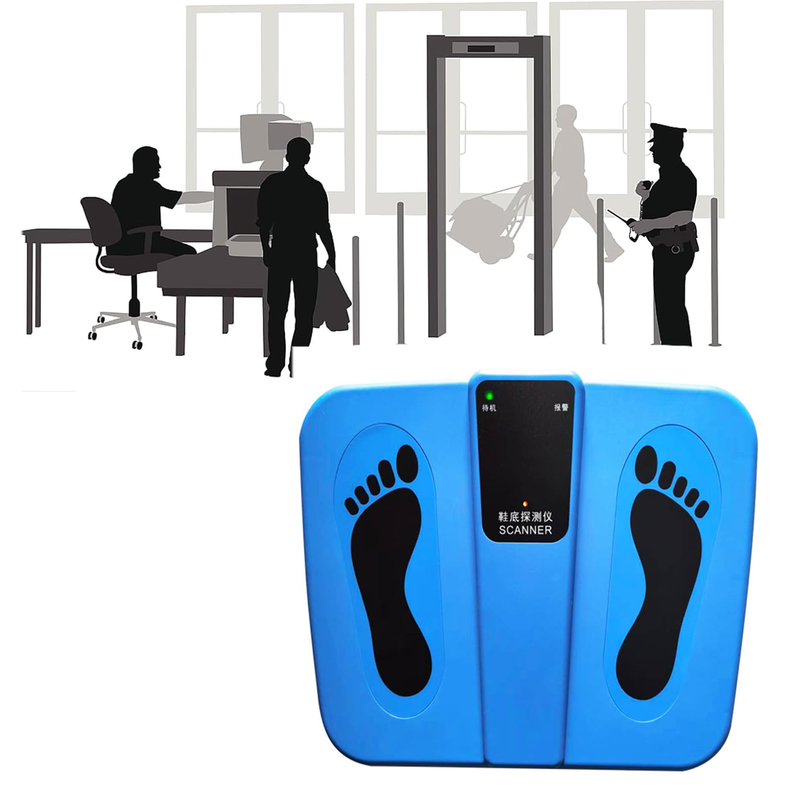 Metal Detector, Rilevatore Di Sicurezza Unico Con Indicatore Di Segnale Di Intensità E Spia LED, Sensibilità Regolabile E Doppio Allarme Suono/luce, Portata 150 Kg, Anti-interferenza Veloce