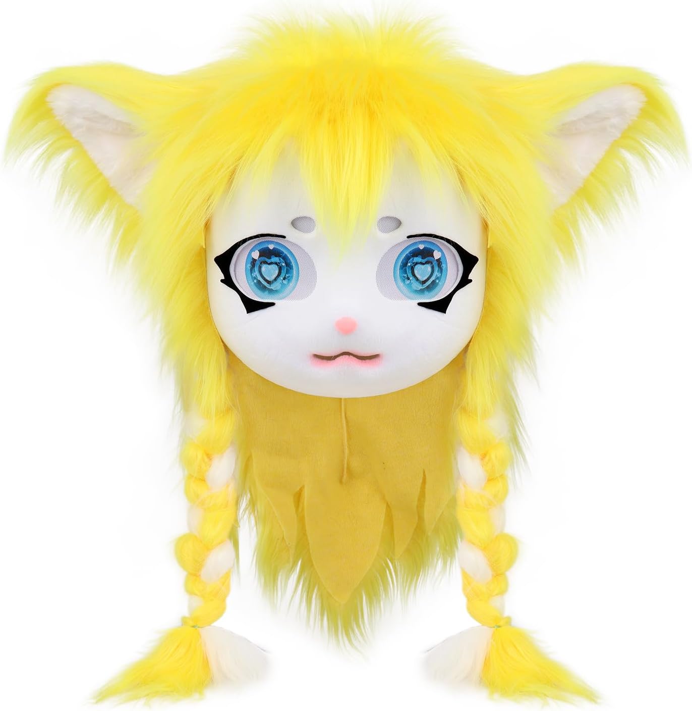 JUNBOON Cute Plush Cat Hat Fluffy Ear Headwear Winter Warm Earmuffs Head Mask Halloween Cosplay Accessory