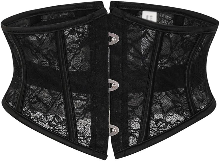 Lace Shapewear with Waistband Closure and Waist Clip