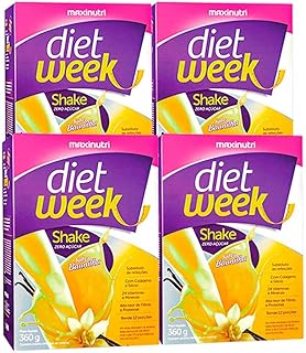 Kit 04 Diet Week Shake Baunilha 360g Maxinutri
