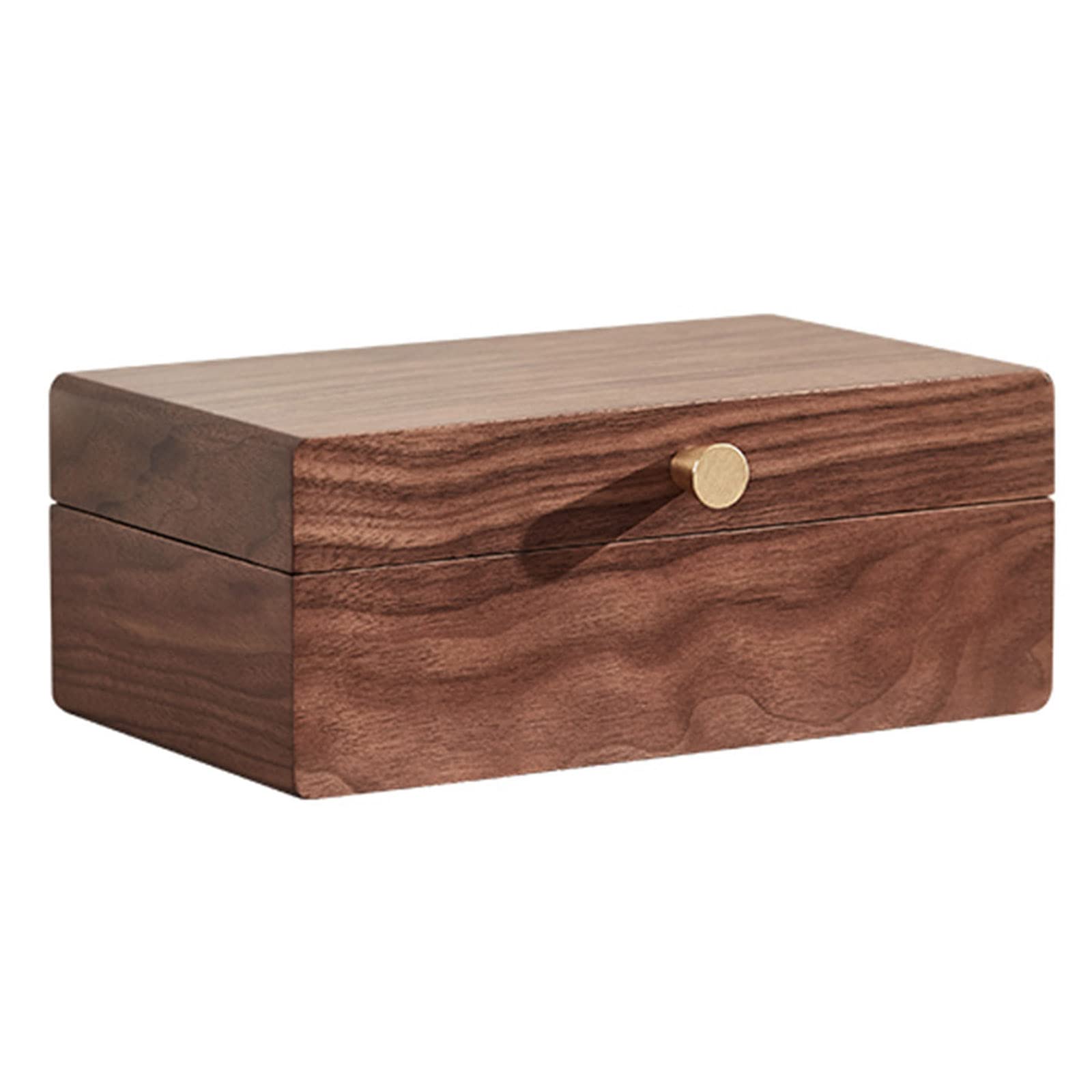 Näh-Aufbewahrungsbox aus Holz, 2 Ebenen, Nadelgarn-Aufbewahrungsbox mit herausnehmbarem Fach, dient zur Aufbewahrung von Nadeln und Anderen Werkzeugen (Leere Box)