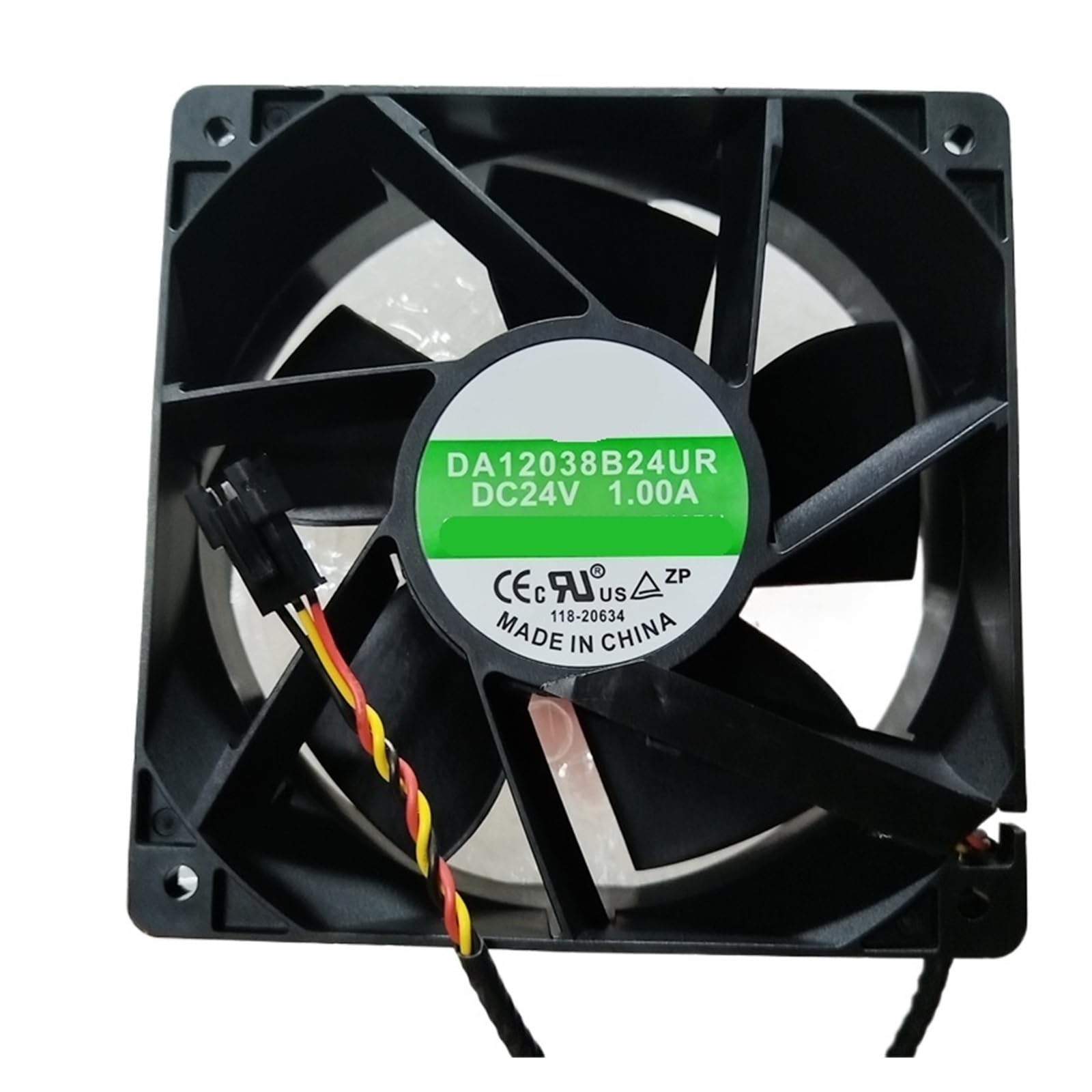 Lzikkgki One Color Da12038b24ur Dc 24V 1.00A 120X120x38mm 3-Wire Cooling Fan
