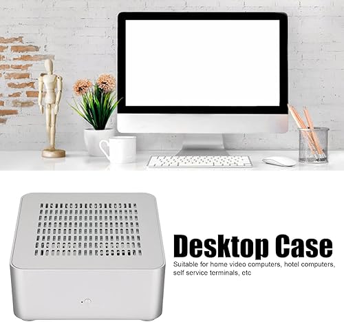 Miniatura 3 de Mini estuche ITX, caja de escritorio resistente y duradera buena disipación de calor para computadoras de hotel para terminales de autoservicio