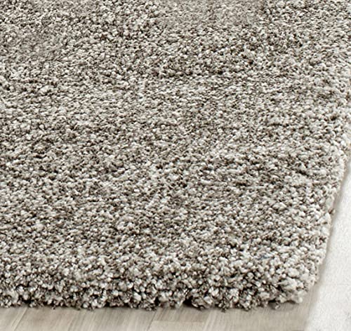 Image of CD Carpet Anti Slip Shaggy Fluffy Fur Rugs and Carpet for Living Room Bedroom Kids Room Plain Circle Carpets for Home with 2 Inch Thickness (Color D /Grey Size 3x3 Feet Round)