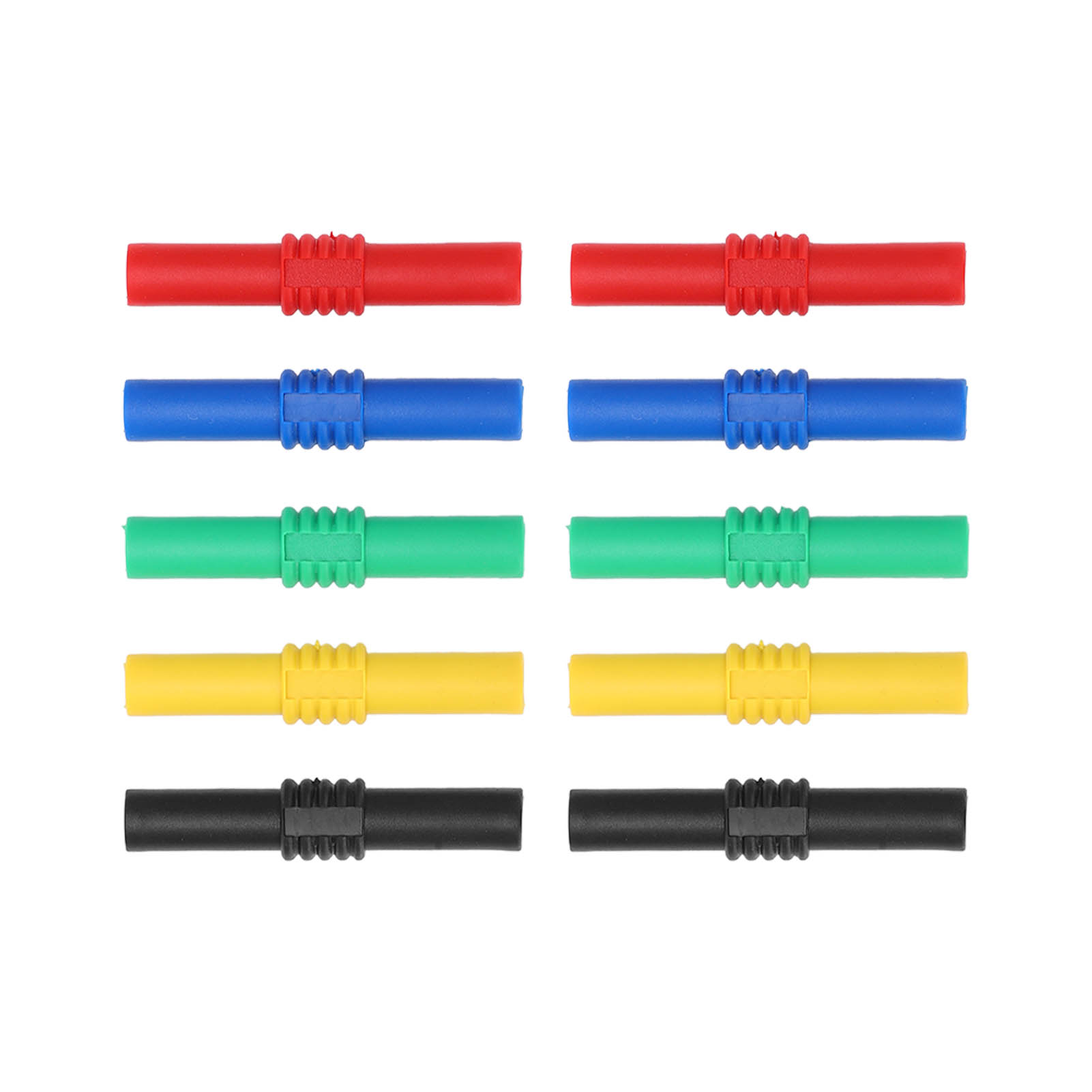 Image of Mumusuki 4mm Insulated Banana Plug Coupler, Female to Female Socket Adapter, 5 Color Coded Connectors for Electronics, Inverters, Industrial Equipment