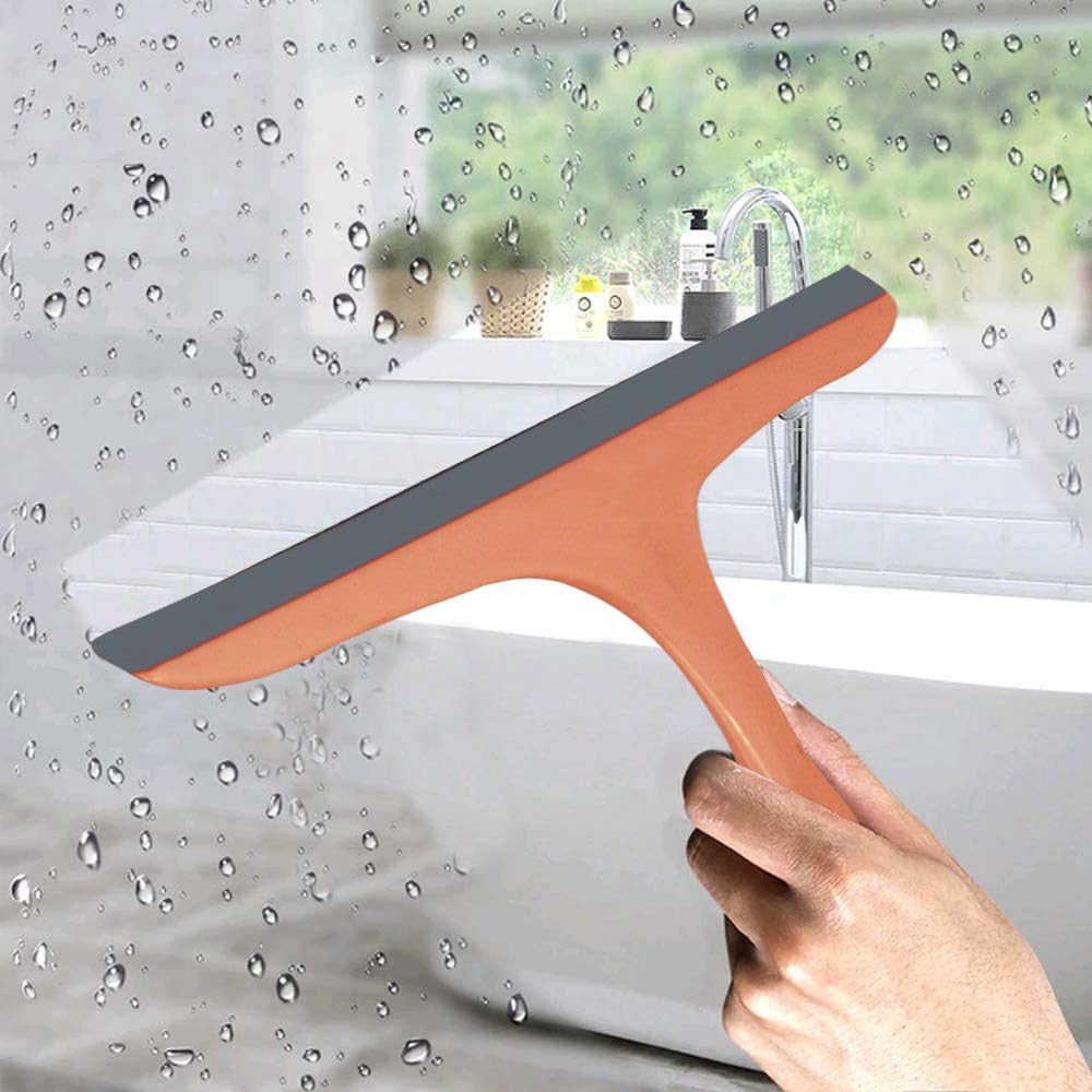 PARENCE - Escobilla de Goma Multiusos - Diseño Duradero de plástico y Silicona - Fácil Limpieza, Superficie Plana y Lisa, baño, Cocina. 24.5 x 22 x 2.5 cm - Color Aleatorio