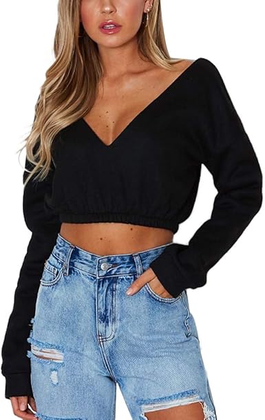 crop top sweatshirt amazon
