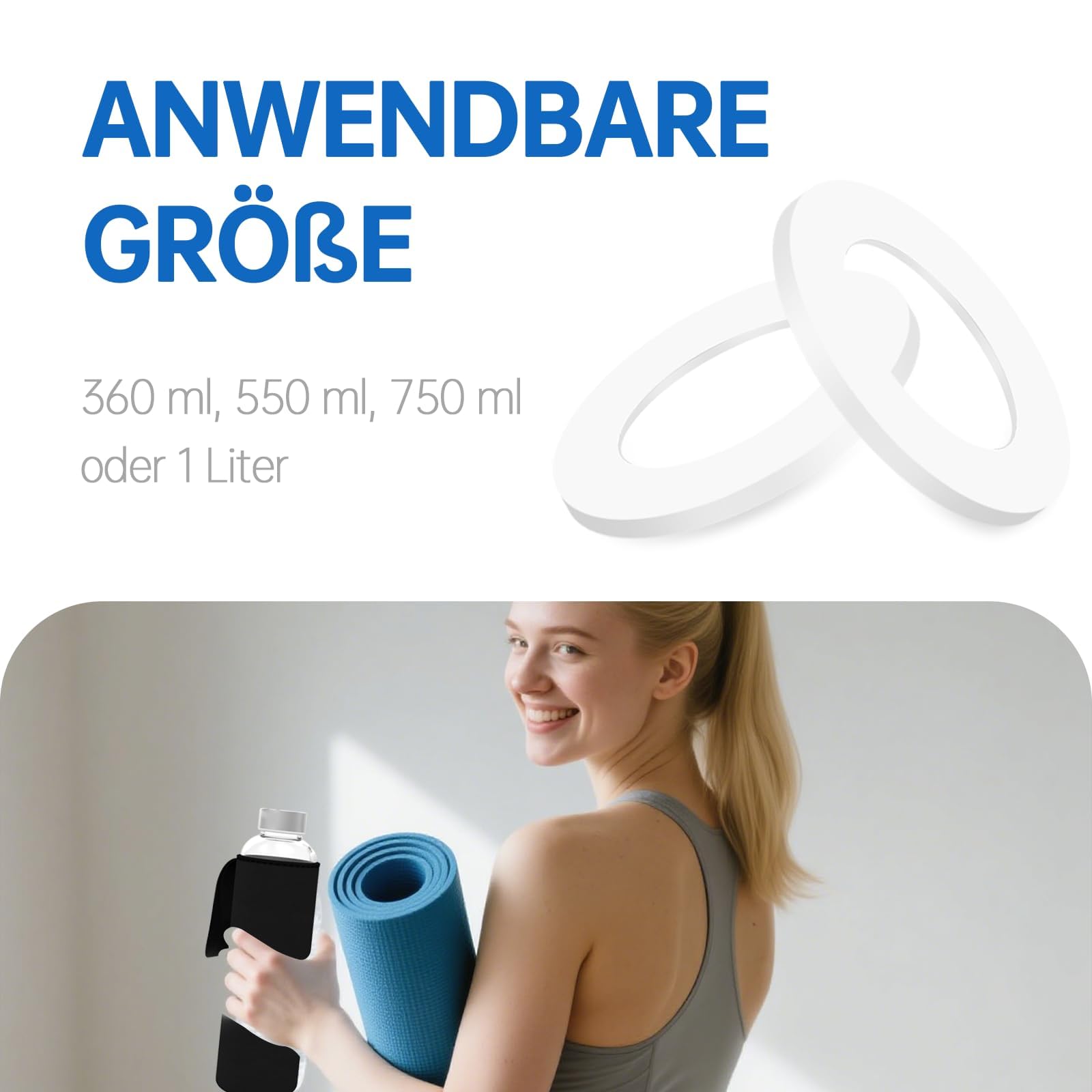 Guarnizioni di ricambio per bottiglie di vetro da 12 pezzi - compatibili con Spottle 360 ml/550ml/750ml/1L, chiusura ermetica e durevole, facile sostituzione