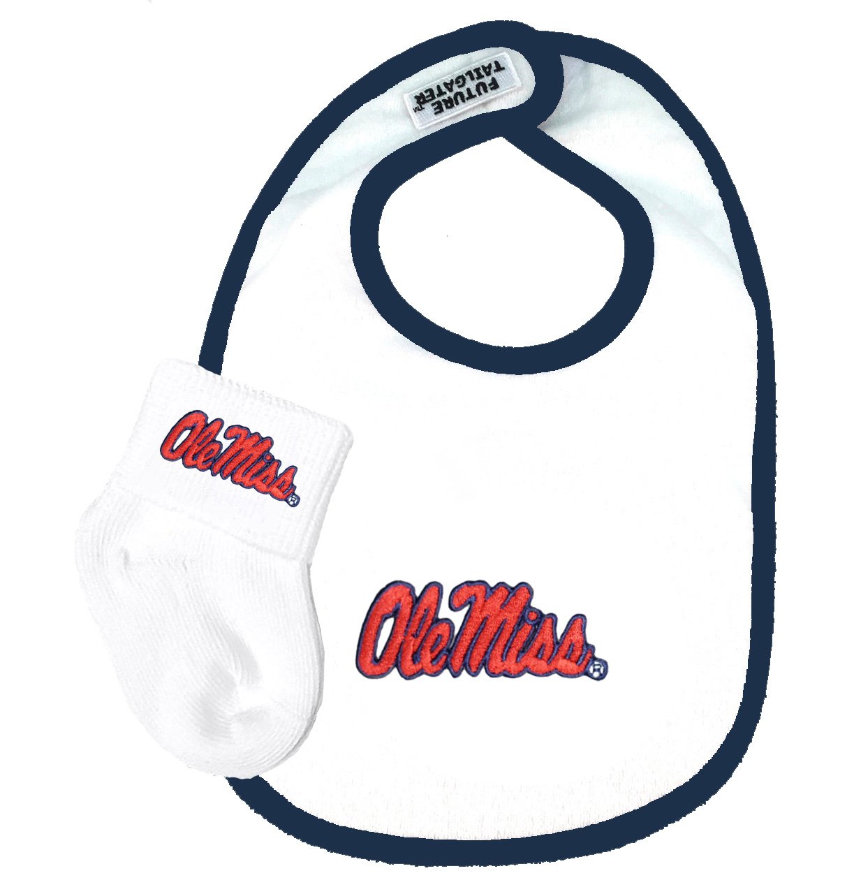 Future Tailgater Mississippi Ole Miss Rebels Baby Bib and Socks Set