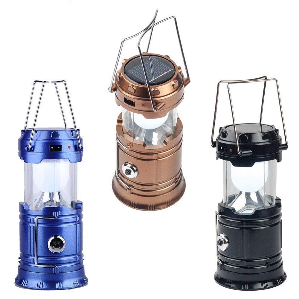 5800 Portable Rechargeable Solar LED Lantern Emergency Light Bulb, Travel Camping Hiking Lantern (Multi Colours)
