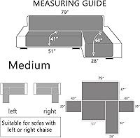 Vista 5 de Funda de sofá de doble cara en forma de L, juego de fundas para sofá seccional, fundas para sofás, sofás, fundas protectoras de muebles seccionales