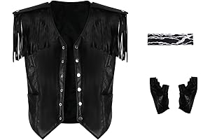 Cowboy Costume Vest with Fringe and Bandana