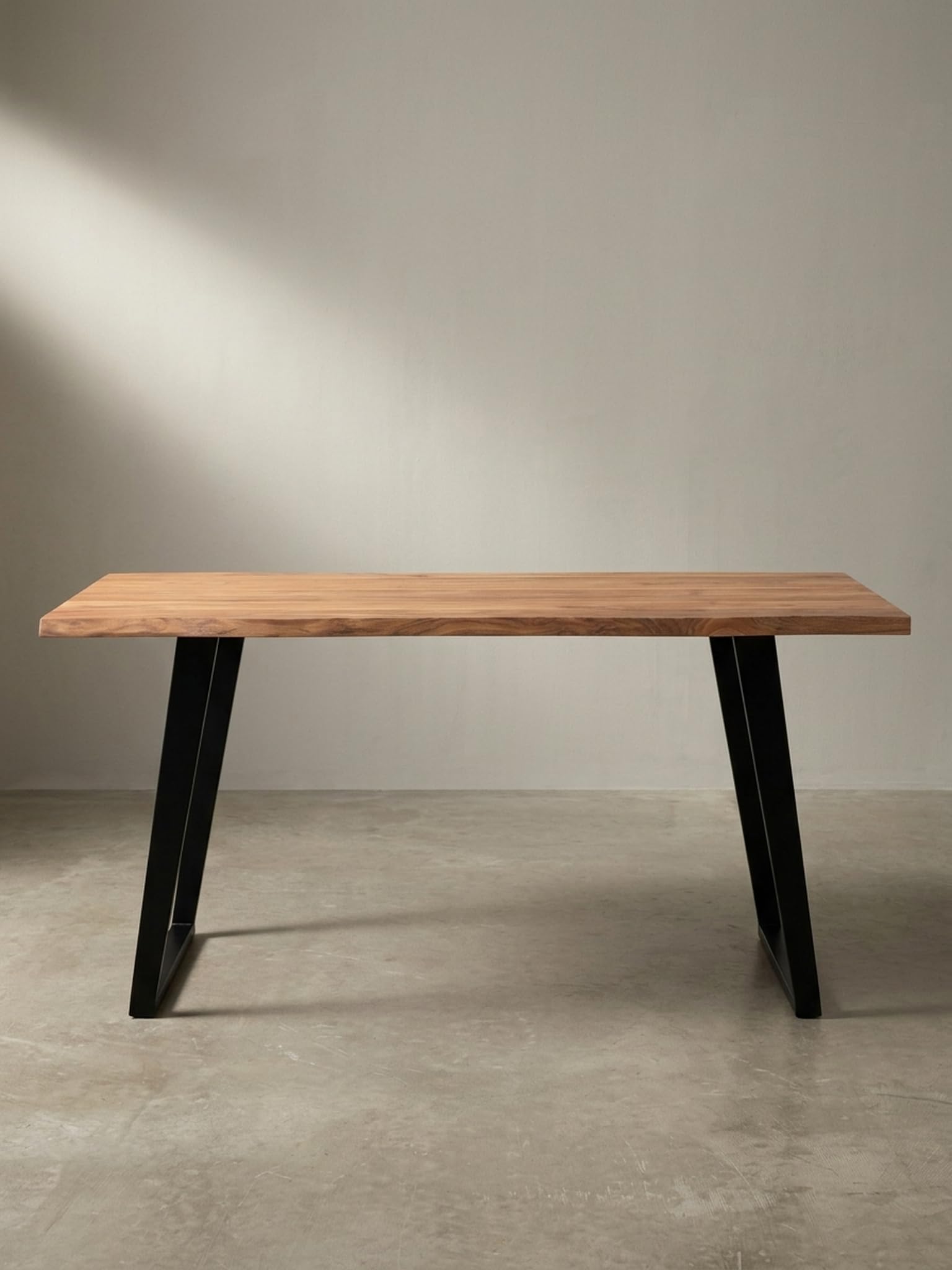 Executive Desk 200 x 100 cm, scrivania da ufficio con bordo massiccio, XXL, realizzato a mano, per ufficio capo e sala conferenze, tavolo di alta qualità, 4 cm, design industriale, marrone dorato